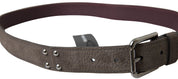 Dolce & Gabbana Elegant Brown Leather Belt with Metal Buckle