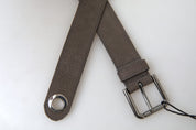 Dolce & Gabbana Elegant Brown Leather Belt with Metal Buckle