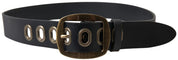 Dolce & Gabbana Sleek Italian Leather Belt with Metal Buckle