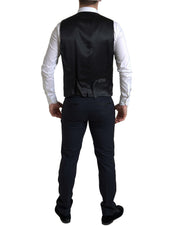 Dolce & Gabbana Elegant Blue & Black Martini Slim Fit Suit