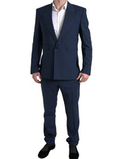 Dolce & Gabbana Elegant Slim Fit Blue Two-Piece Suit