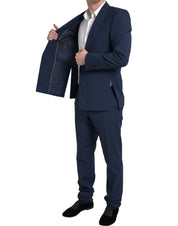 Dolce & Gabbana Elegant Slim Fit Blue Two-Piece Suit