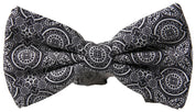 Dolce & Gabbana Elegant Black & White Silk Bow Tie