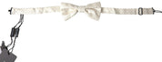 Dolce & Gabbana Elegant Ivory Fantasy Pattern Silk Bow Tie