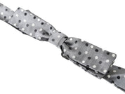 Dolce & Gabbana Gray Polka Dot Silk Adjustable Men Neck Papillon Bow Tie