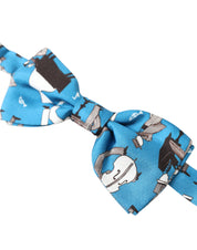 Dolce & Gabbana Elegant Silk Blue Jazz Club Bow Tie