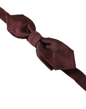 Dolce & Gabbana Elegant Bordeaux Silk Bow Tie