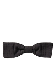 Dolce & Gabbana Elegant Brown Fantasy Silk Bow Tie