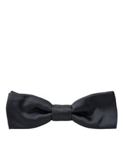 Dolce & Gabbana Elegant Anthracite Gray Silk Bow Tie