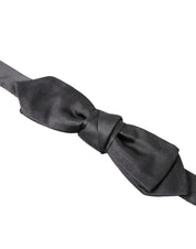 Dolce & Gabbana Elegant Anthracite Silk Bow Tie