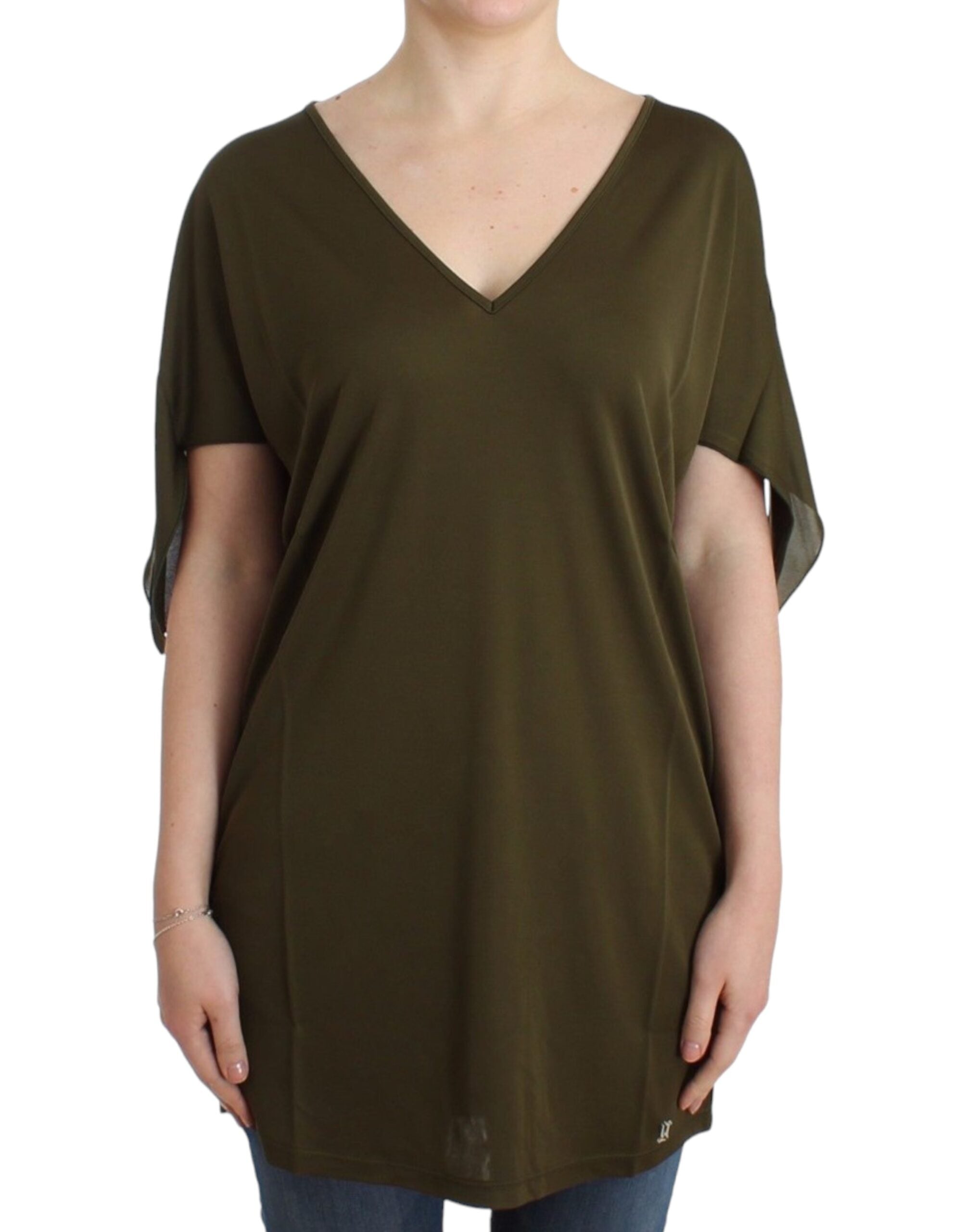 John Galliano Green shortsleeved blouse top