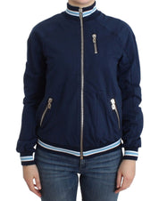 John Galliano Blue zip cotton cardigan