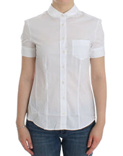 John Galliano White Cotton Shirt Top
