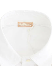 John Galliano White Cotton Shirt Top