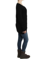Cavalli Black knitted wool sweater