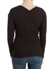 Cavalli Brown knitted wool sweater