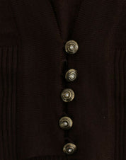 Cavalli Brown cropped wool cardigan