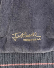 Cavalli Blue velvet zipup sweater