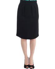 Cavalli Black wool pencil skirt