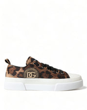 Dolce & Gabbana Elegant Leopard Print Casual Sneakers