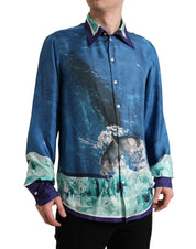 Dolce & Gabbana Elegant Ocean Print Silk Shirt