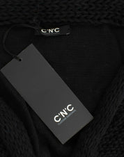 Costume National Black sleeveless knitted cardigan