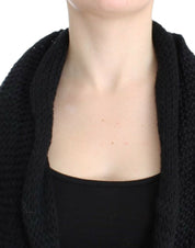 Costume National Black sleeveless knitted cardigan