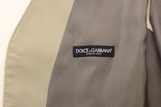 Dolce & Gabbana Elegant Beige Cotton Dress Vest