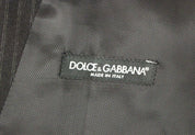 Dolce & Gabbana Elegant Black Striped Wool Dress Vest