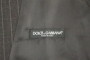 Dolce & Gabbana Elegant Gray Striped Dress Vest