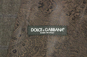 Dolce & Gabbana Elegant Checkered Wool Dress Vest