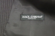 Dolce & Gabbana Elegant Gray Striped Dress Vest