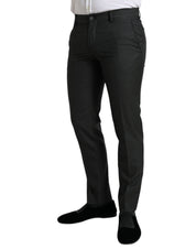 Dolce & Gabbana Elegant Dark Grey Skinny Dress Pants