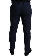 Dolce & Gabbana Elegant Dark Blue Skinny Dress Pants