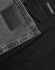 Dolce & Gabbana Black Gray slim Cotton Denim Jeans