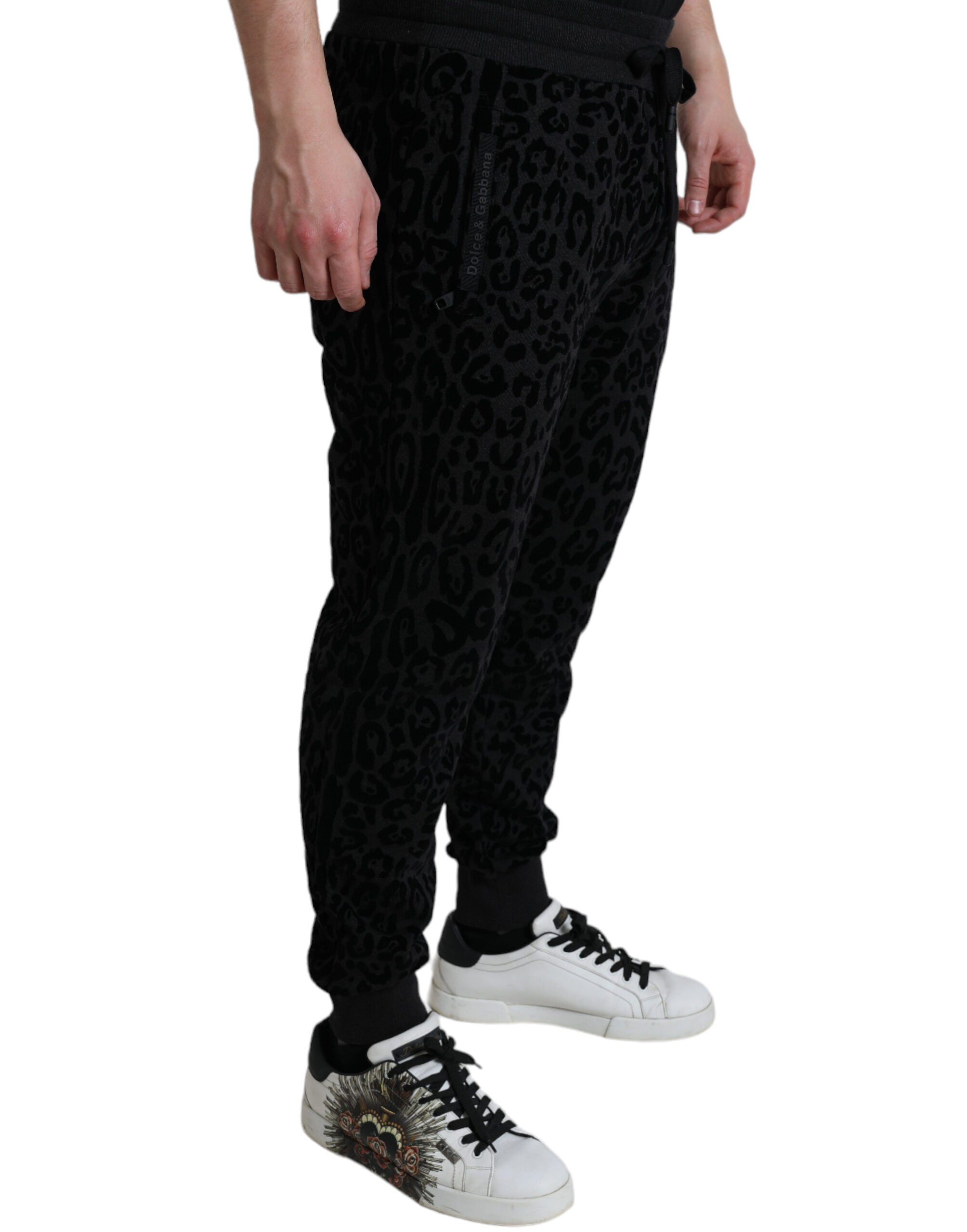 Dolce & Gabbana Elegant Leopard Joggers for Men