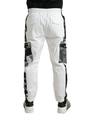 Dolce & Gabbana Elegant White Cotton Blend Jogger Pants