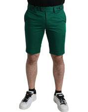 Dolce & Gabbana Deep Green Cotton Stretch Men Bermuda Shorts