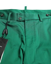 Dolce & Gabbana Deep Green Cotton Stretch Men Bermuda Shorts