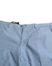 Dolce & Gabbana Sky Blue Cotton Folded Hem Men Bermuda Shorts