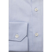 Bagutta Light Blue Cotton Men Shirt