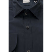 Bagutta Blue Cotton Men Shirt