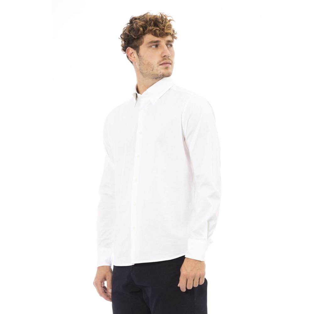 Baldinini Trend White Cotton Men Shirt