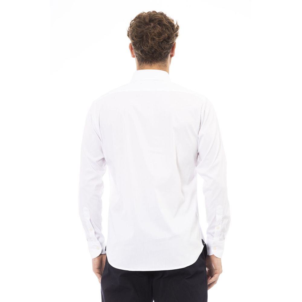 Baldinini Trend White Cotton Mens Shirt