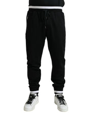 Dolce & Gabbana Elegant Black and White Cotton Joggers