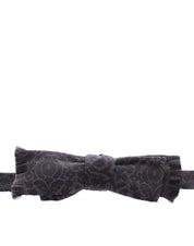 Dolce & Gabbana Elegant Black Paisley Silk-Wool Blend Bow Tie