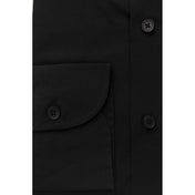 Bagutta Black Cotton Men's Slim Shirt