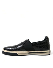 Dolce & Gabbana Elegant Crocodile Leather Low-Top Sneakers