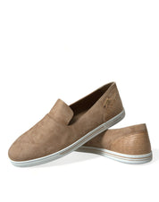 Dolce & Gabbana Elegant Beige Leather Loafers