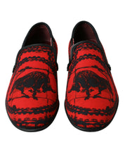 Dolce & Gabbana Torero-Inspired Luxe Red & Black Loafers